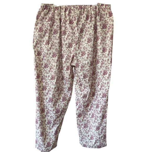 Coldwater Creek Flannel Pajama PJ Pants Sz 3X EUC Elastic Waist Pull On Casual - Picture 2 of 14